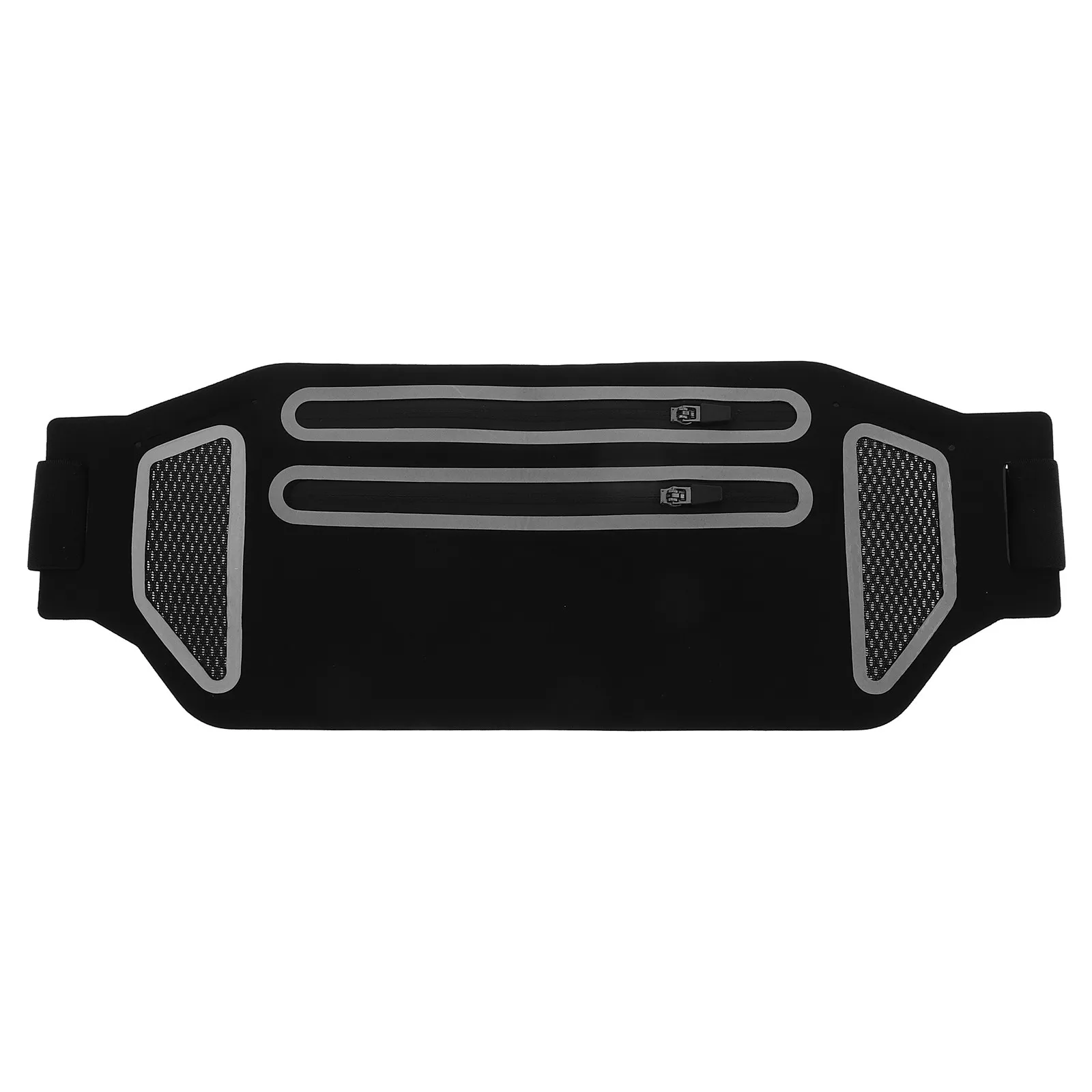 

Ультратонкая поясная сумка для занятий спортом на открытом воздухе с двойной молнией, водонепроницаемая, для бега, фитнеса, тренажерного зала, марафона, для мужчин и женщин