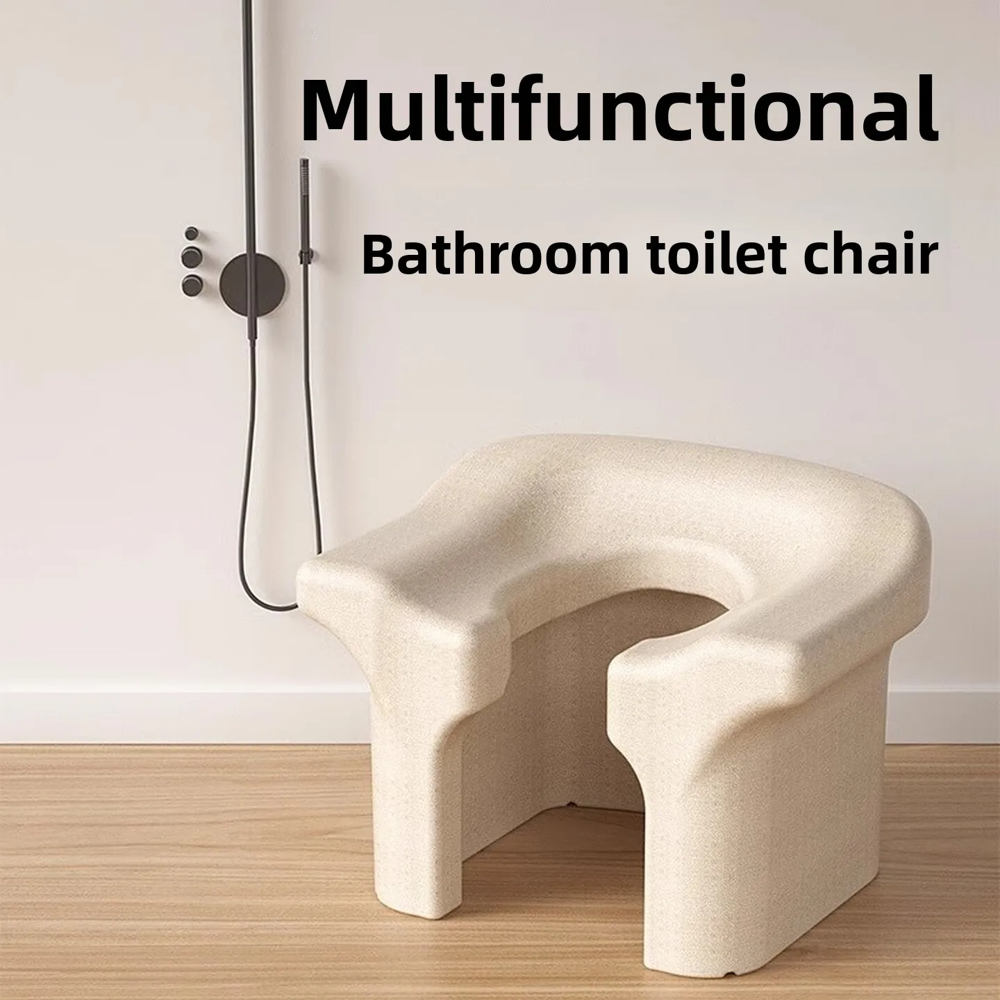 Mobile Commode Chair Shower Seat Toilet Aid for Seniors Sturdy Home Bathroom Elderly Squat to Sit Daily Care Support 이동식 변기 의자