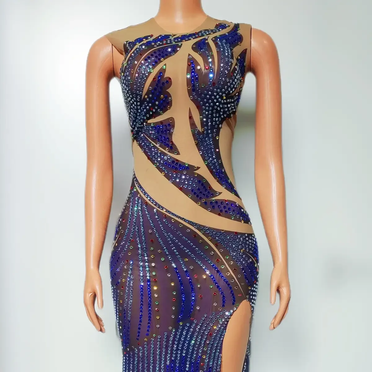 Boate dj bar cantora feminina sexy perspectiva impressão completa diamante divisão saia dança equipe palco tema mostrar desempenho roupas