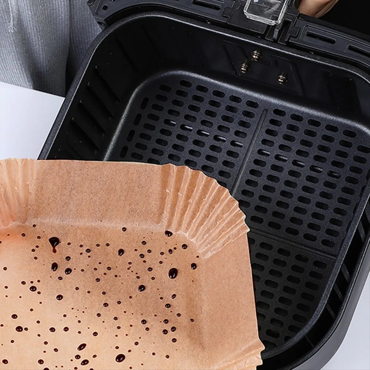 ABZF 2026 100PCS Air Fryer Baking Paper Square Parchment Paper Food-Grade for 4.5-6L Air Fryer
