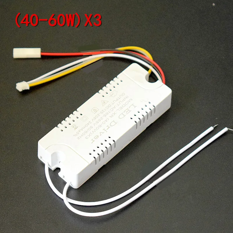 Three-color ballast LED constant current driver power transformer rectifier