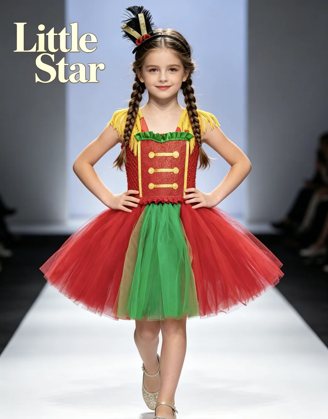 

Girls Tutu Skirt Princess Themed Kids Fluffy Tulle Dress Christmas Party Outfit Children Stage Performance Photo Shoots Holiday
