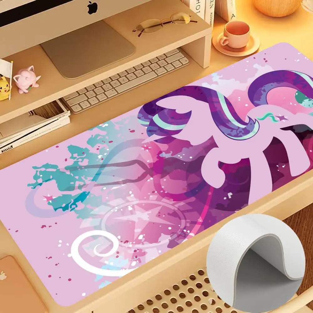 S-Stars G-Glittering C-Colorful P-Pony Mouse Pad Mice Pad Leather Mouse Mat PC Game Accessories Double Sided PU Desk Mats Carpet