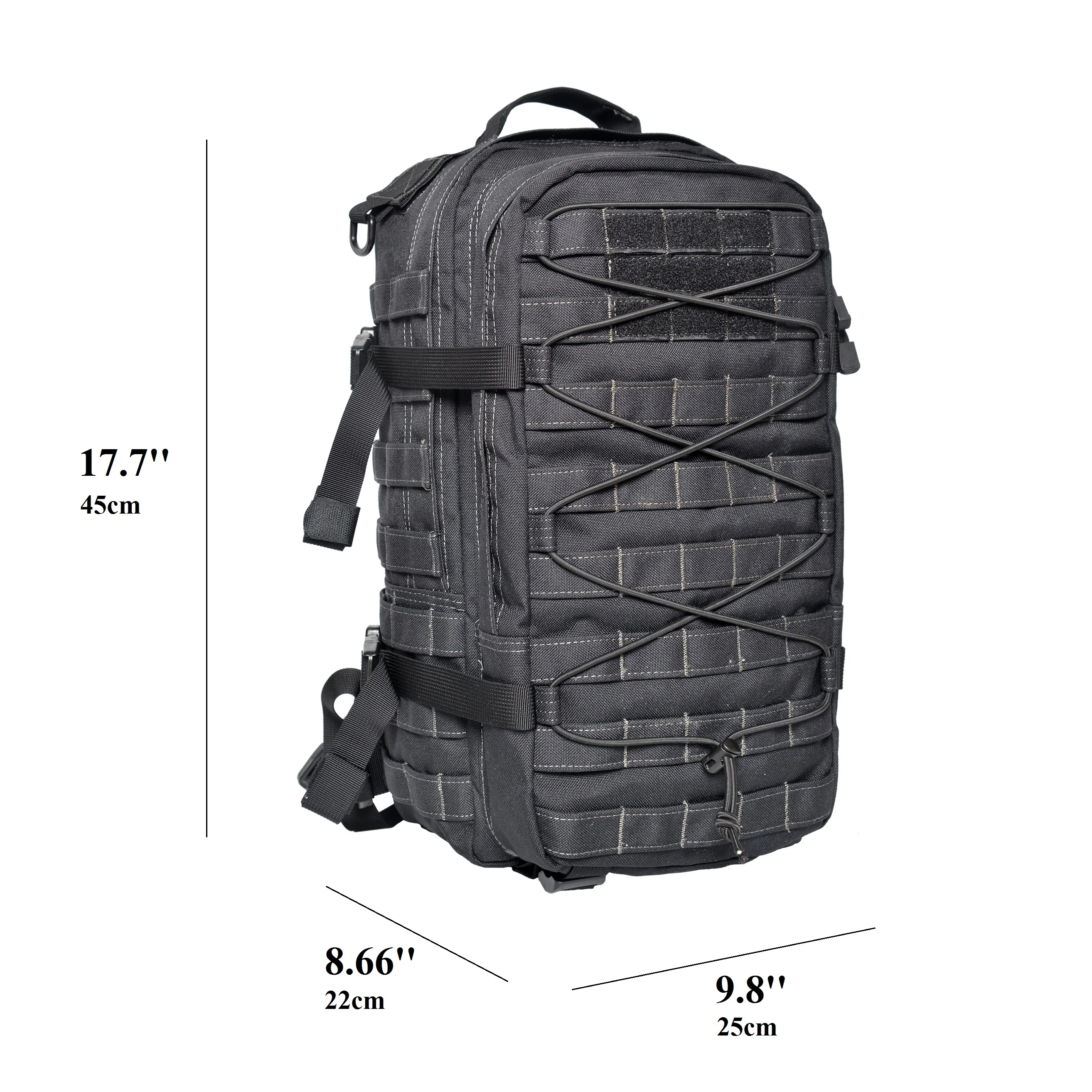 1000D Nylon Heavy Duty Backpack Outdoor Tactical Molle Pack with CCW and Laptop Compartment  24L Hiking Camping Assault Rucksack