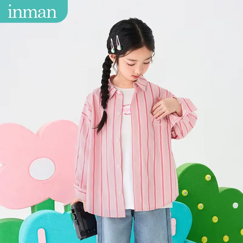 INMAN Children Long Sleeve pink Shirts