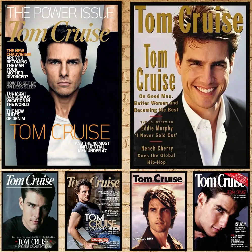 actress Tom Cruise Poster Poster HD Waterproof Self-adhesive Art Print Wall Decor for Bedroom Living Room Gift