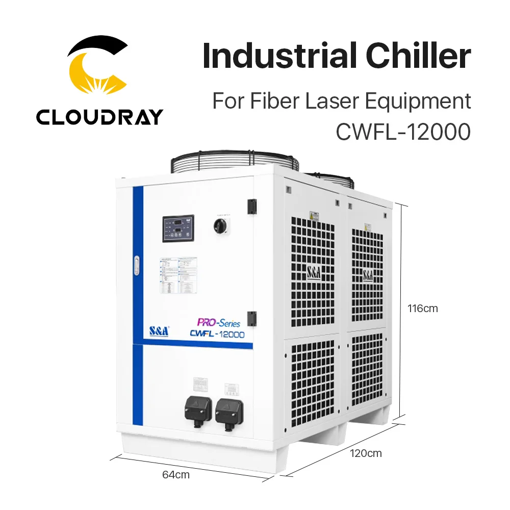 Cloudray Original S&A Industrial Chiller CWFL-12000 Water Cooling System 380V 50/60Hz for High Power Fiber Cutting Machine