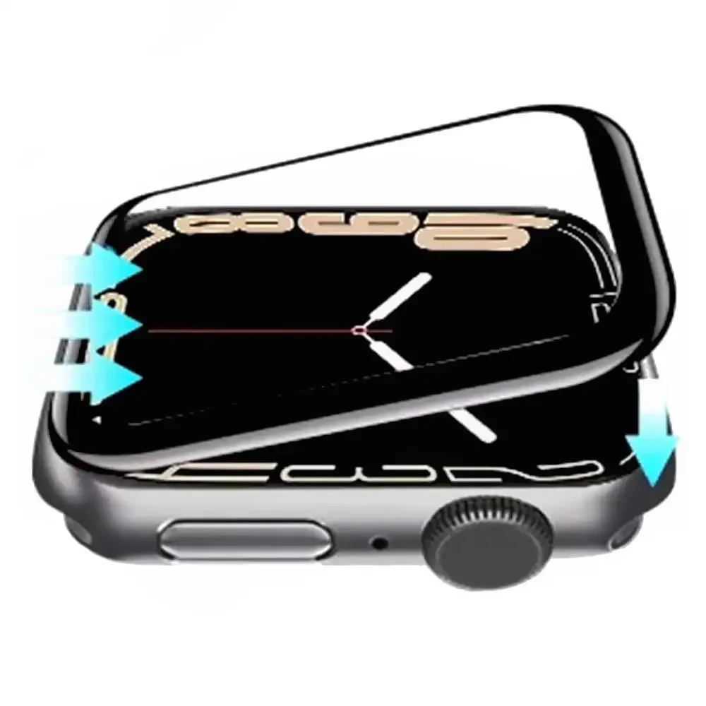 Screen Protector For Apple Watch series 9 8 7 45mm 41mm Accessories Soft Glass 9D HD Full Film iWatch 6 5 3 se 44mm 40mm 42 38mm image 2