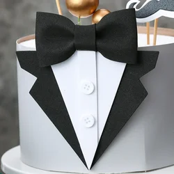 Eva Suit Bow Tie Happy Fathers Day Cake Topper Father Birthday Dad Decoration Baking Decorating Tools Party Favors