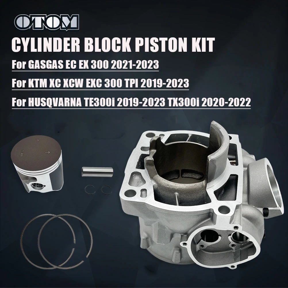 

Для KTM HUSQVARNA GASGAS 300cc 2019-2023 Комплект цилиндров мотоцикла Поршневое кольцо Блок воздушного цилиндра XCW EXC TPI EC EX TE300i
