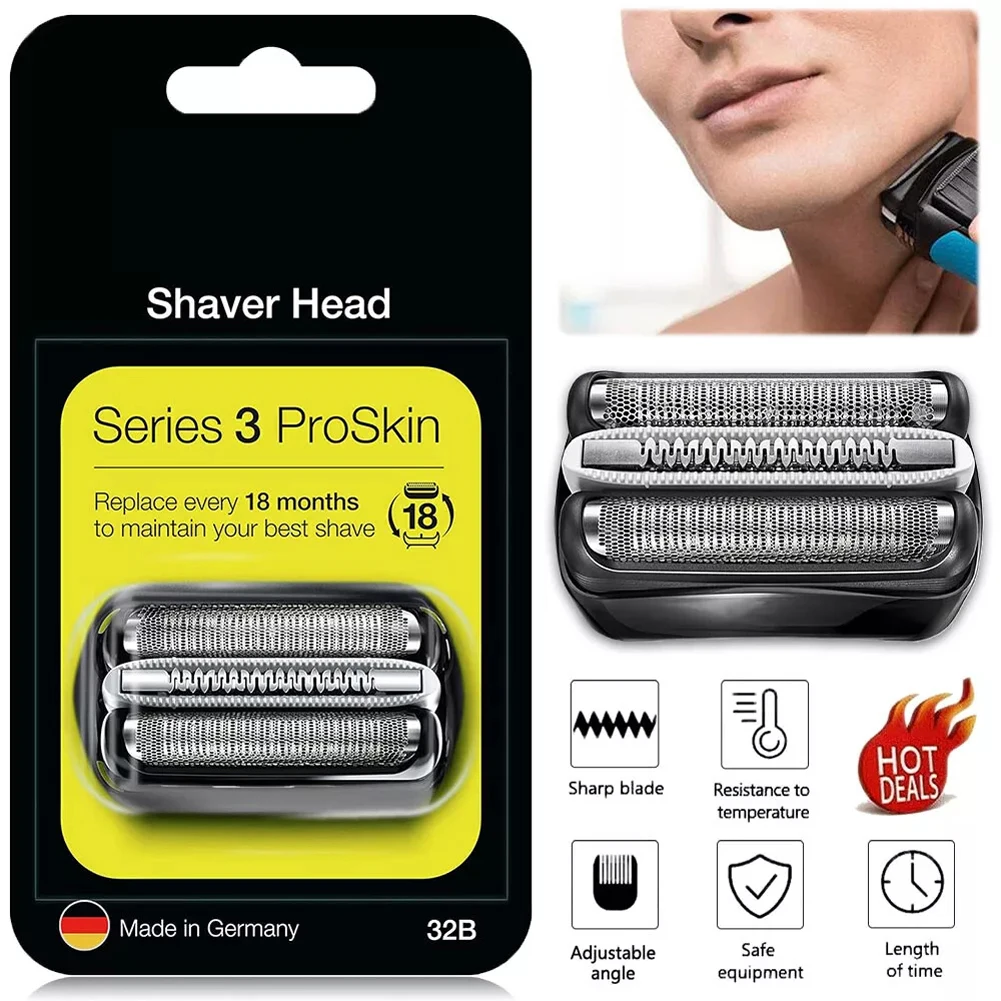 Genuine Brown Replacement Shear Head for Shaver Series 3 Cassette Combo Pack 32B New Electric Shavers Kit HOT