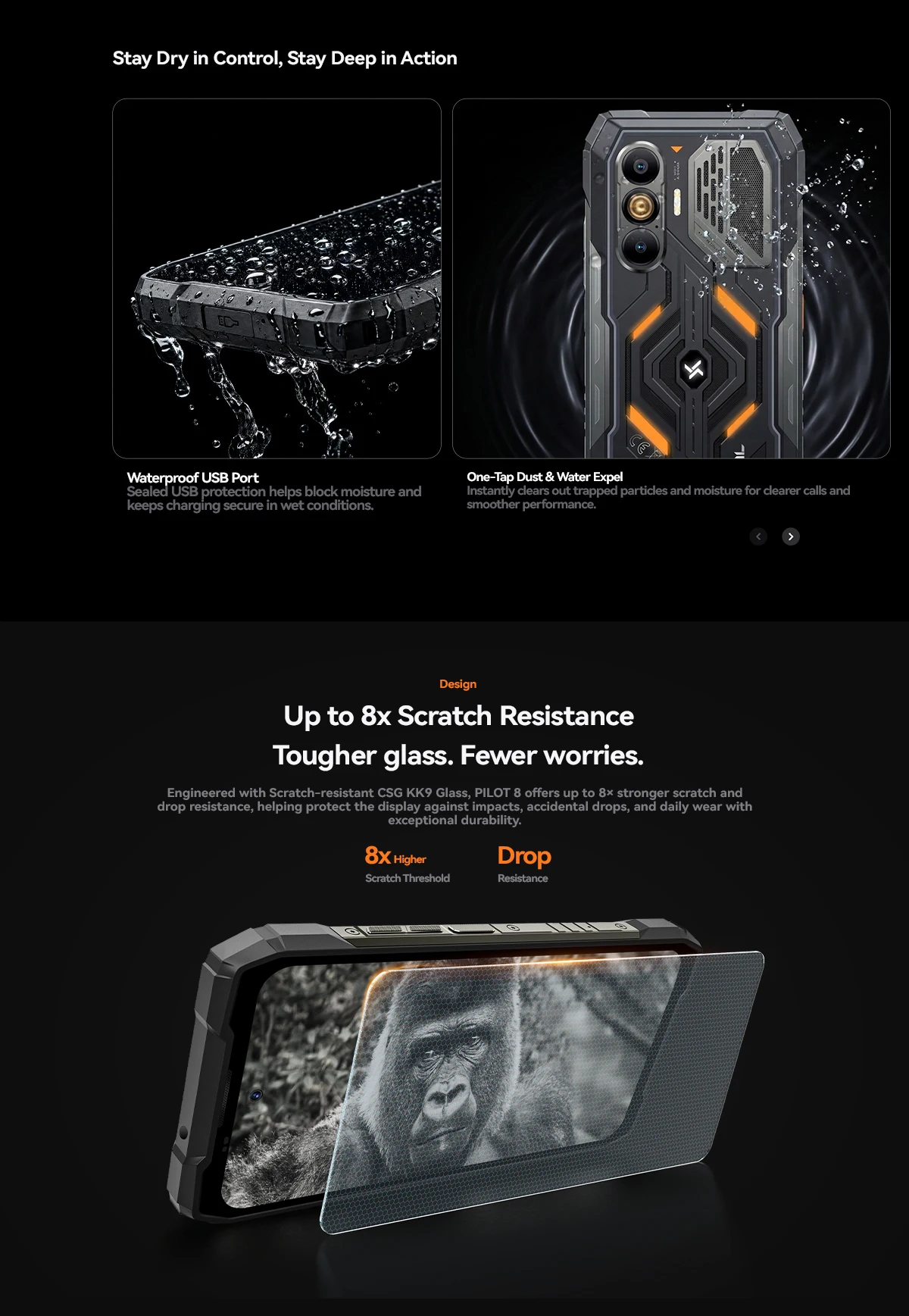 Global Version Blackview Oscal Pilot 8 Rugged Smartphon Android 16 QCM6690 Octa Core 6.83" Display 12GB+256GB 108MP Mobile Phone