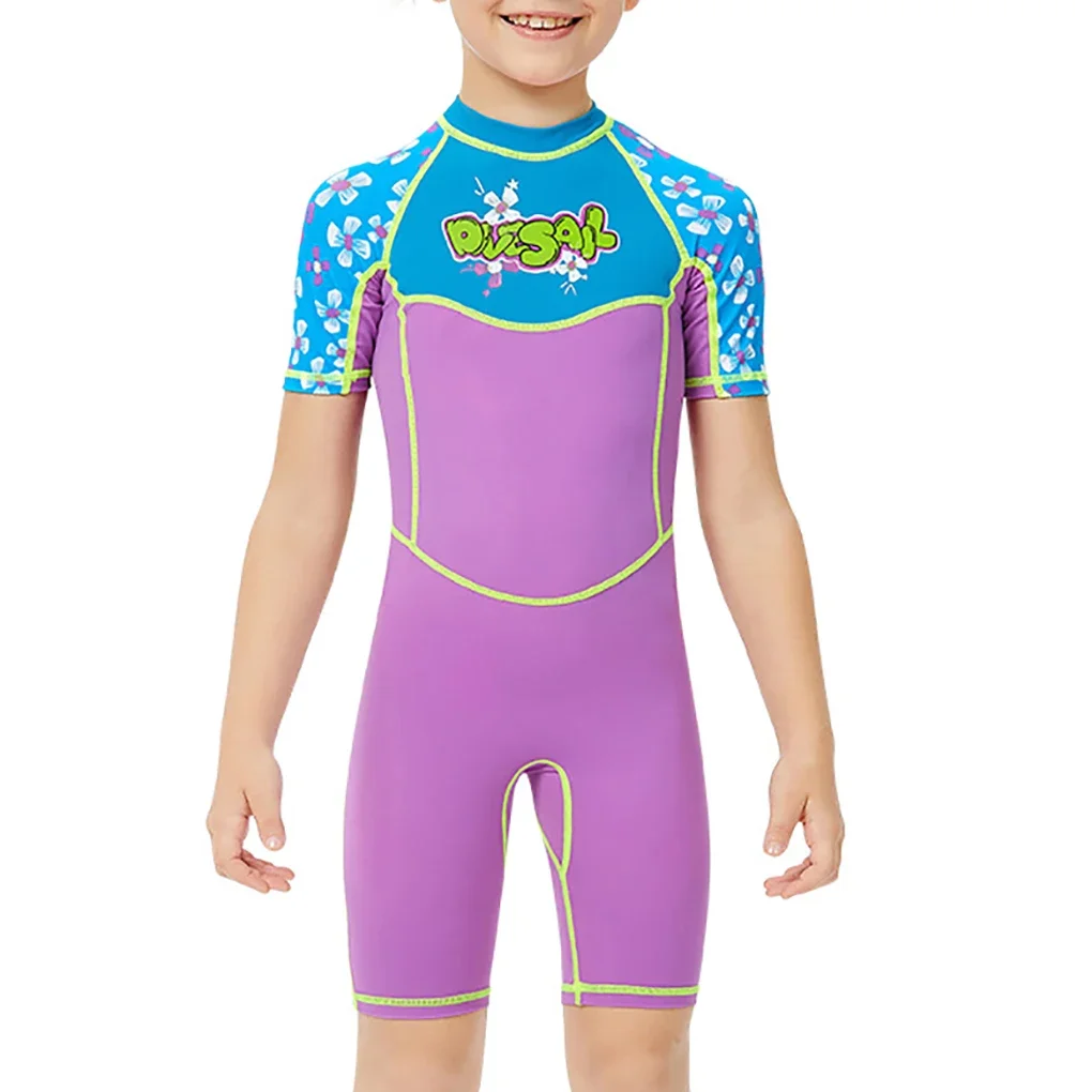 2024 Breathe Freely Wetsuits Diving Suit Kids Wetsuit One-piece Boys Girls Anti-jellyfish Multiple Size for Snorkeling Surfing