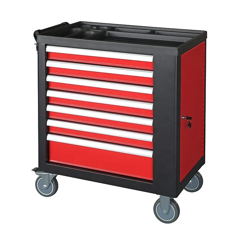 

Universal Metal Rolling Tool Cabinet With 5 Drawers Lockable Design Heavy Duty Storage Organizer Box For Mechanic Workshop