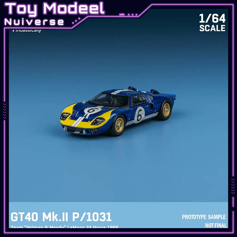 Findclassically Ford GT40 MK II Blue No 6 1:64 Scale High End Prime Diecast Alloy Simulation Car Model Collectible Perfect Gift