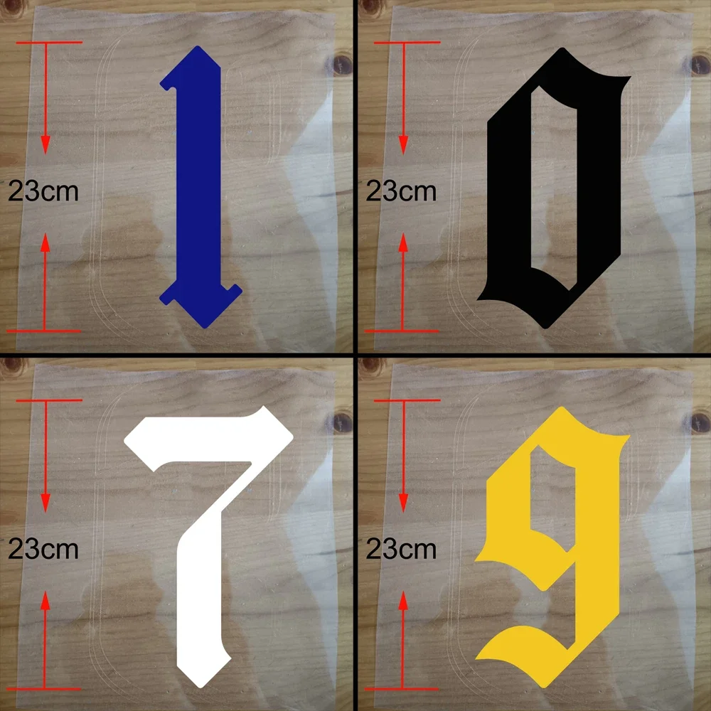 2020-21 Heat Transfer DIY 0-9# Number Nameset Iron On Transfer Clothing Heat Transfer Sticker Hot Stamping Patches Number White