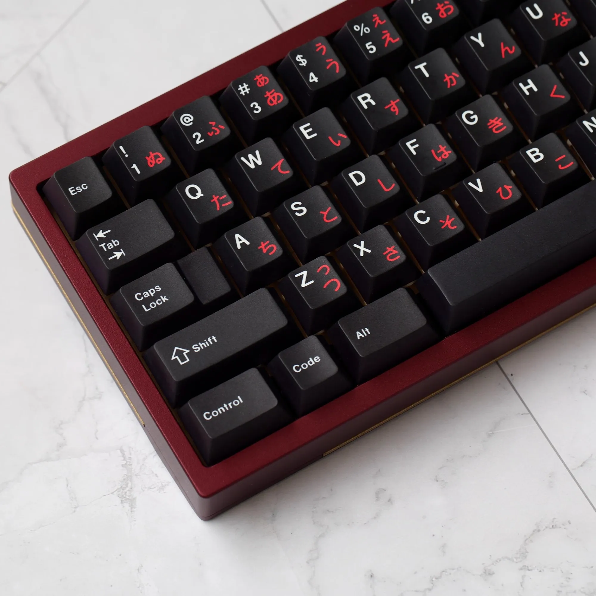 

JKDK Studio WOB Cherry profile Dye Sub Keycap Set PBT GMK WOB Red Cyrillic For 61 68 84 87 104 Mx Switch Mechanical keyboard