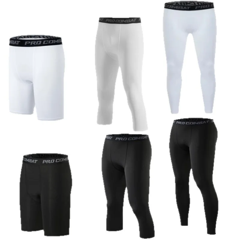 Gym Mens Compression Pants Shaperwear Tights Cool Dry Leggings Sports Baselayer Running Athletic Workout Underwear Active Shorts