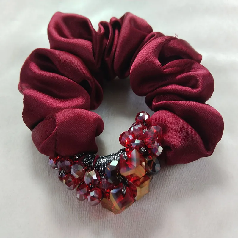 Elegant Acrylic Stone Hair Accessories Girl Rubber Bands Scrunchie Women's Headbands elastic headband ponytail, suitable for wom