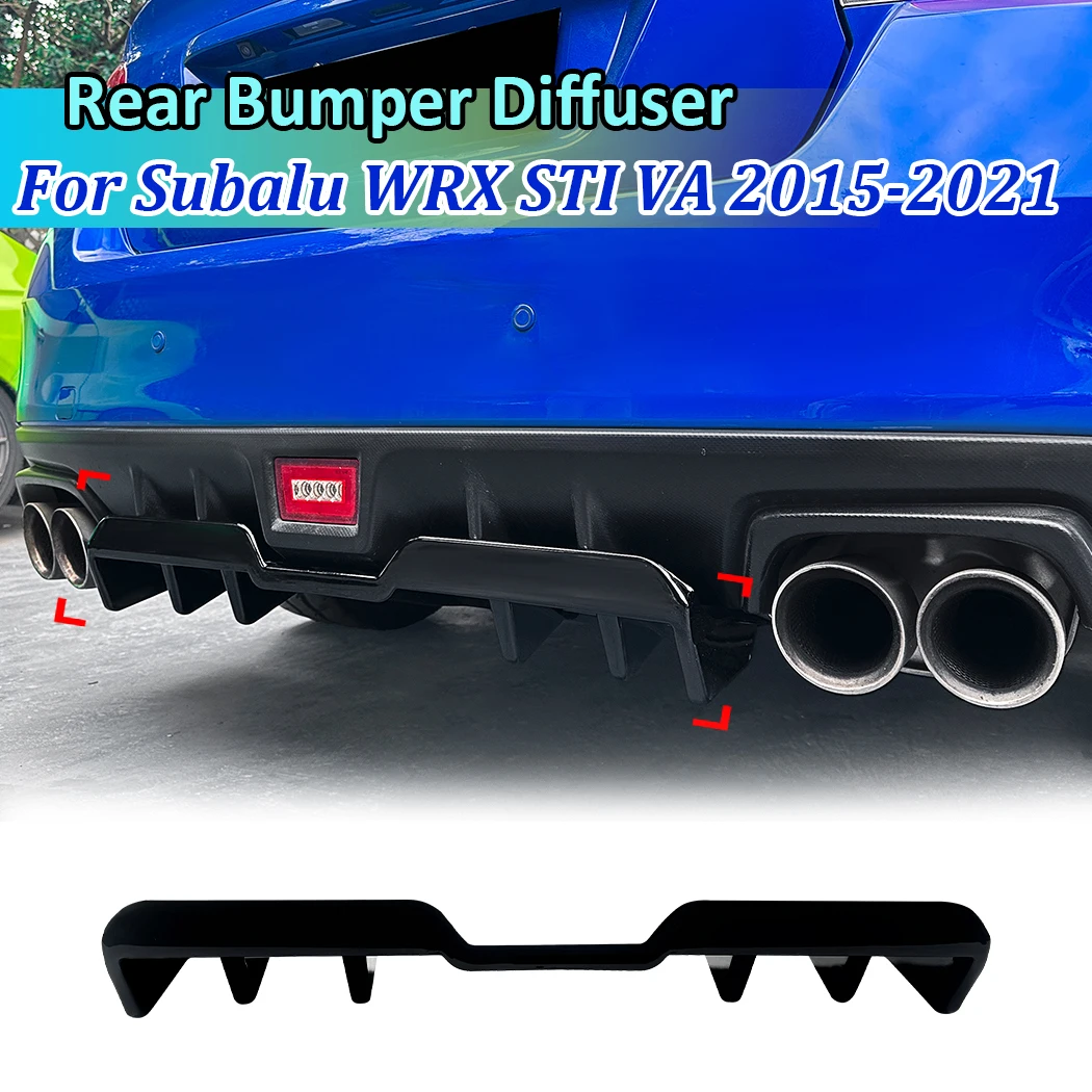

For Subalu WRX STI VA 2015-2021 Rear Bumper Diffuser Lip Spoiler Splitter Protector Decoration Guard Exterior Parts