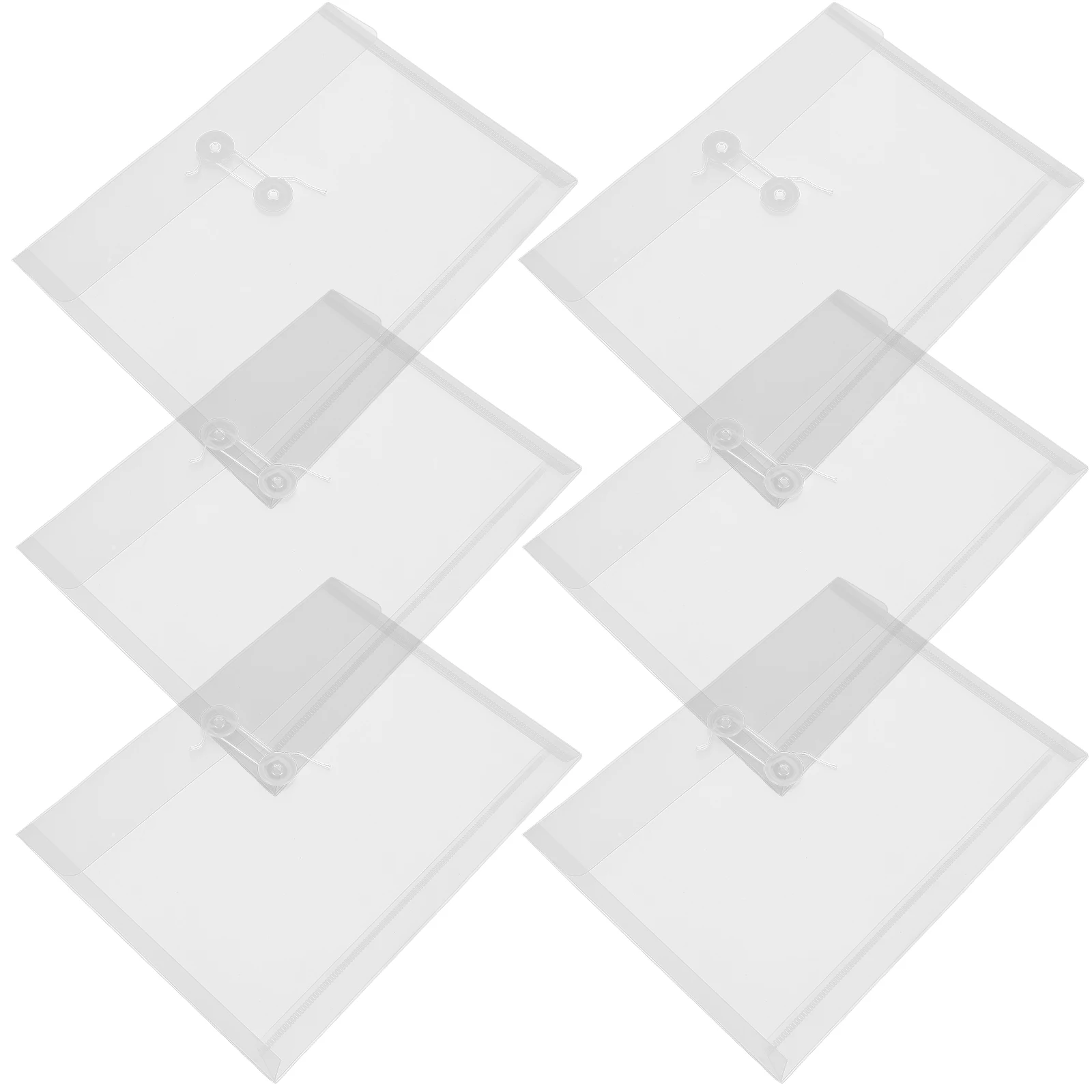 12 cartelle di file trasparenti A5 buste per documenti con design a bottoni in corda riutilizzabili in materiale PP leggero e portatile