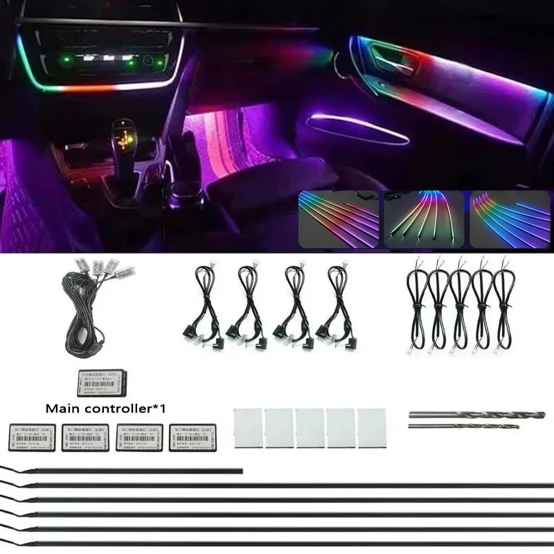 18 в 1 светодиодный автомобильный окружающий свет RGB 213 цвета акриловая полоса симфонический стример Радуга внутренняя атмосферная лампа для volvo golf mk7 18 в 1 светодиодный автомобильный окружающий свет RGB 213 цвета акриловая полоса симфонический стример Радуга внутренняя атмосферная лампа для volvo golf mk7