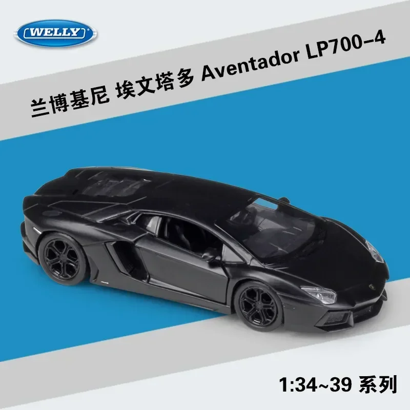 WELLY 1:36 Lamborghini Aventador LP700-4 Diecast Auto Model Sportwagen Metal Pull Back Legering Speelgoed Voor Kinderen Gift Collection