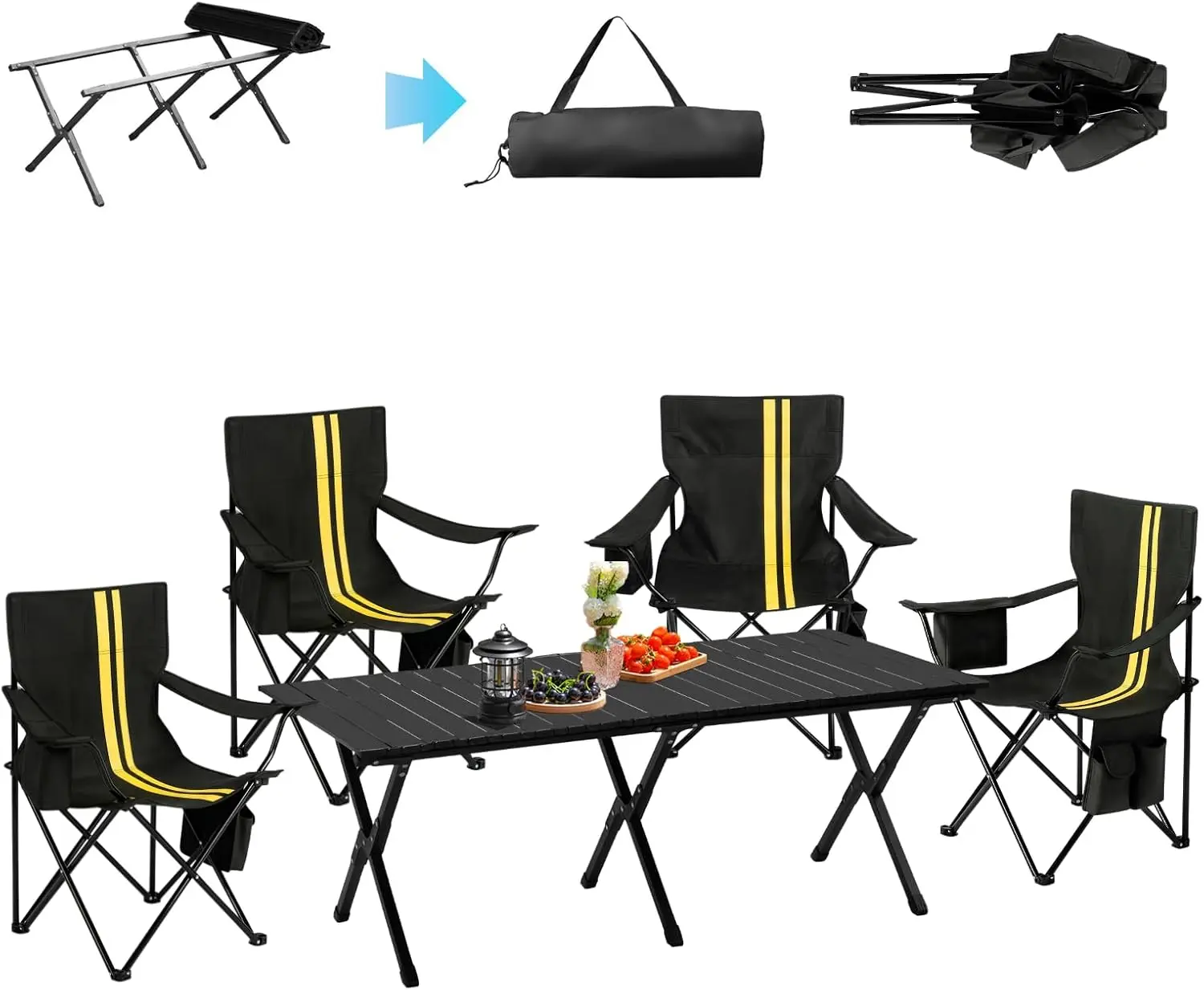 Fishing Equipment Bag - Folding Camping Chair And Table Set