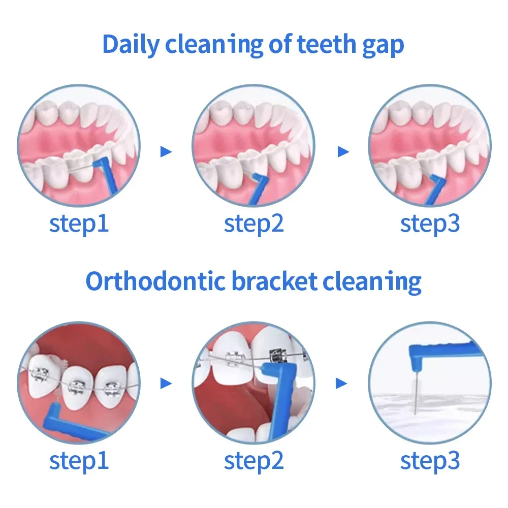 Interdental Brush For Dental Orthodontics Clean Between Teeth Cleaning Tools Soft Mini Brush With Dust Cover cepillo interdental