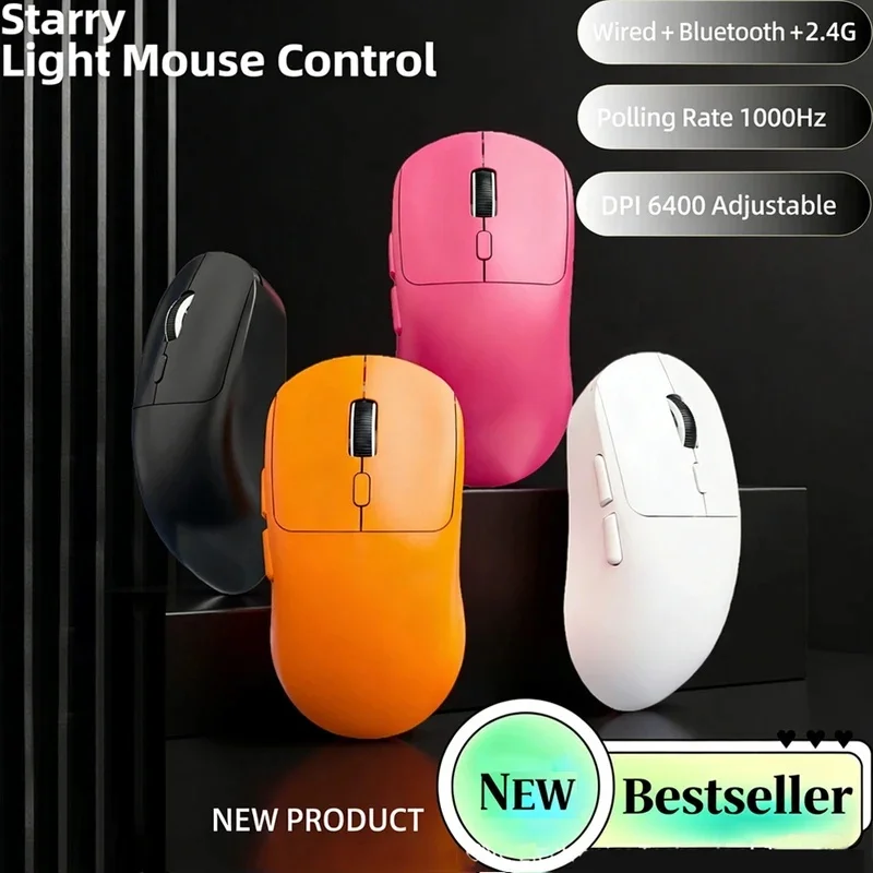 Mouse Superleve M348 Bluetooth 2.4G Sem Fio para Jogos com Chip de Ponta e Sensor de Jogos, 6 DPI Ajustáveis para Escritório e Jogos