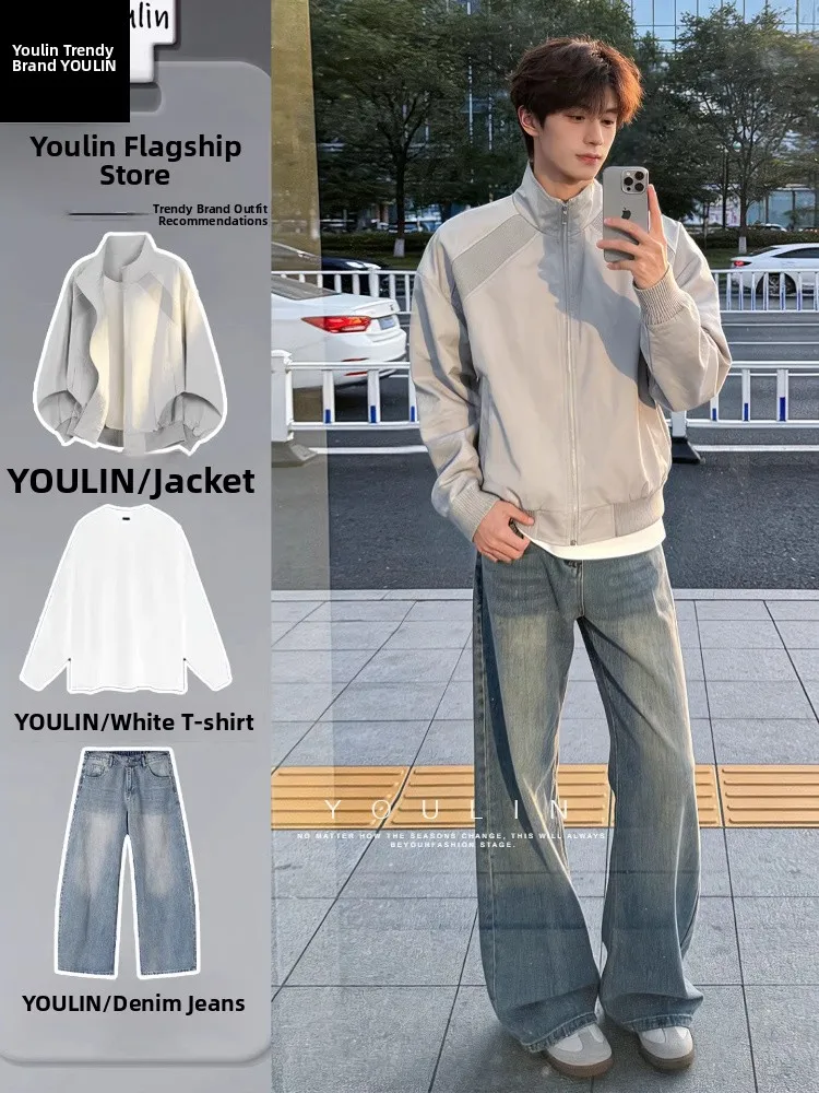 

Комплект Cleanfit American Sle Flight Jaet для мужчин: стильная повседневная спортивная одежда с длинными рукавами, весенний наряд для подростков