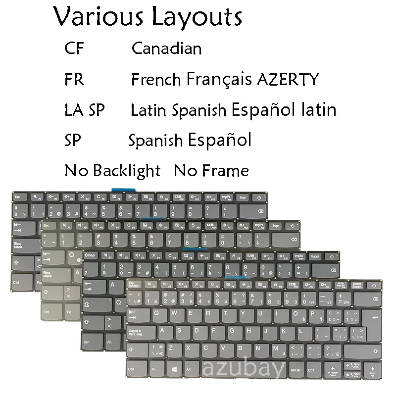 Klawiatura do laptopa Lenovo Ideapad S145-14IKB, S145-14IML, S145-14IWL, S145-14IIL, Slim 1-14AST-05, Canadian French LA Spanish