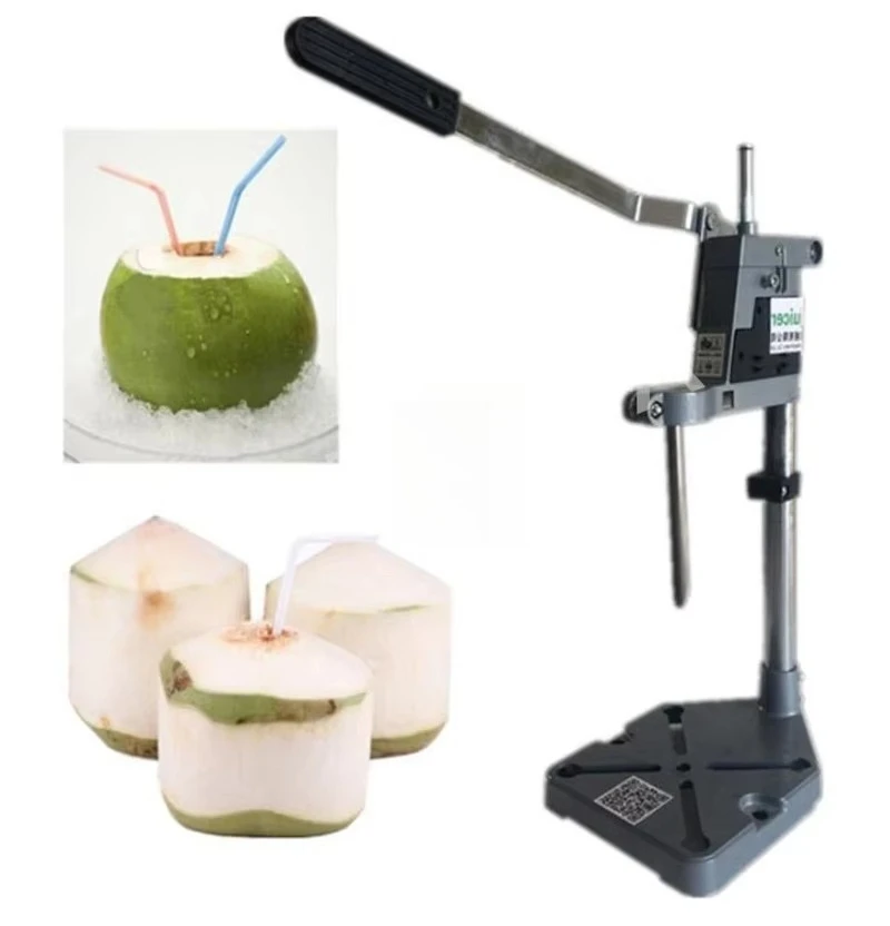 Manual Coconut Opening Machine Commercial Coconut Top Cutter Lever Type Coconut Core Extractor Stainless Steel Blade Coconut Dri
