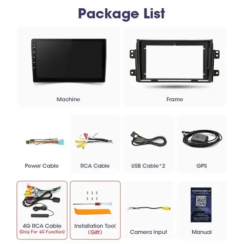 Imagen 2 del producto Android 15 Carplay Radio Multimedia para Suzuki SX4 SX 4 2006 - 2013 unidad principal BT GPS vídeo DVD reproductor DSP Autoradio estéreo