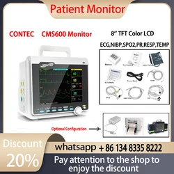 CONTEC CMS6000 Adult Neonate Vet Portable 6 Parameter Patient Monitor vital signs monitor ECG NIBP RESP SPO2 PR TEMP