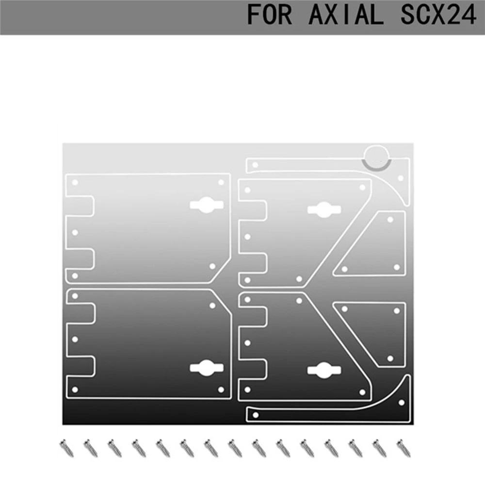 Stainless Steel Anti-Skid Plate for 1/24 Axial SCX24 For Wrangler RC Car Durable Design With Tape And Screws RC Spart Accessory