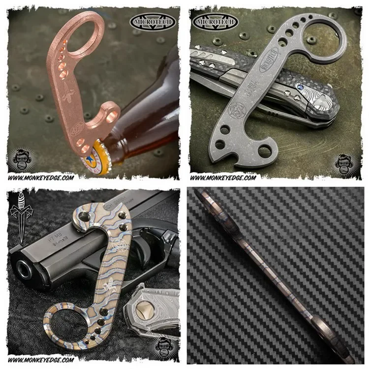 กลางแจ้ง EDC มัลติฟังก์ชั่ไทเทเนียมอัลลอยด์ที่เปิดขวดเครื่องมือยานพาหนะอุปกรณ์ป้องกันตัวเองฉุกเฉิน