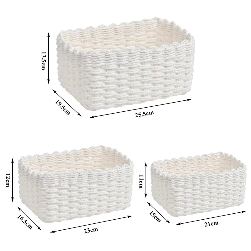 

Hand-woven storage baskets home desktop sundry cosmetics storage basket living room clothing sundry toys storage basket