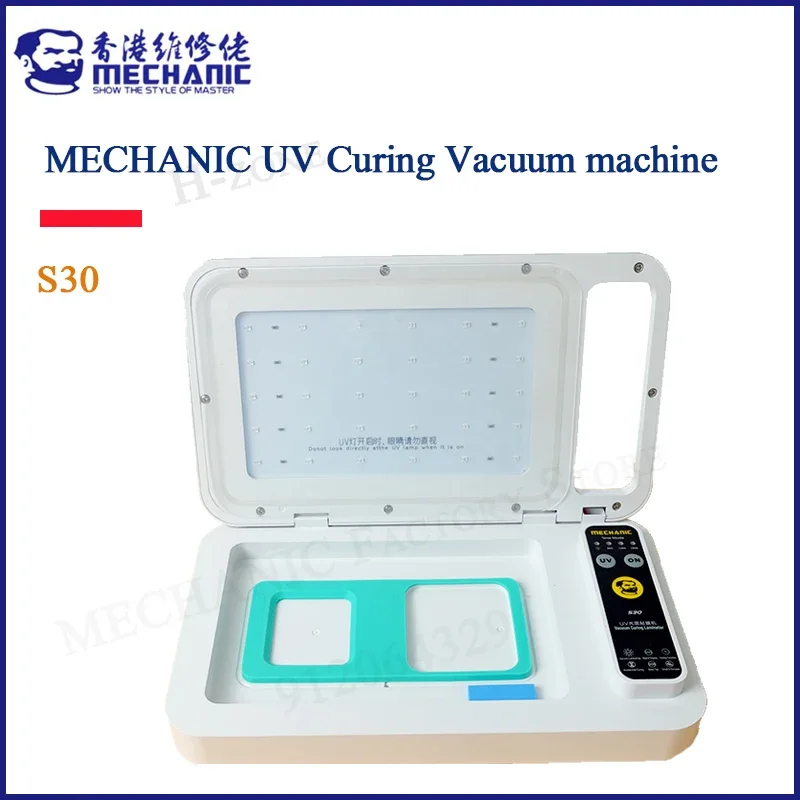 Mechanic S30 UV Curing Vacuum Laminating for Straight Curved Screen Cell Phone Green Oil Fast Curing OCA Film Machine