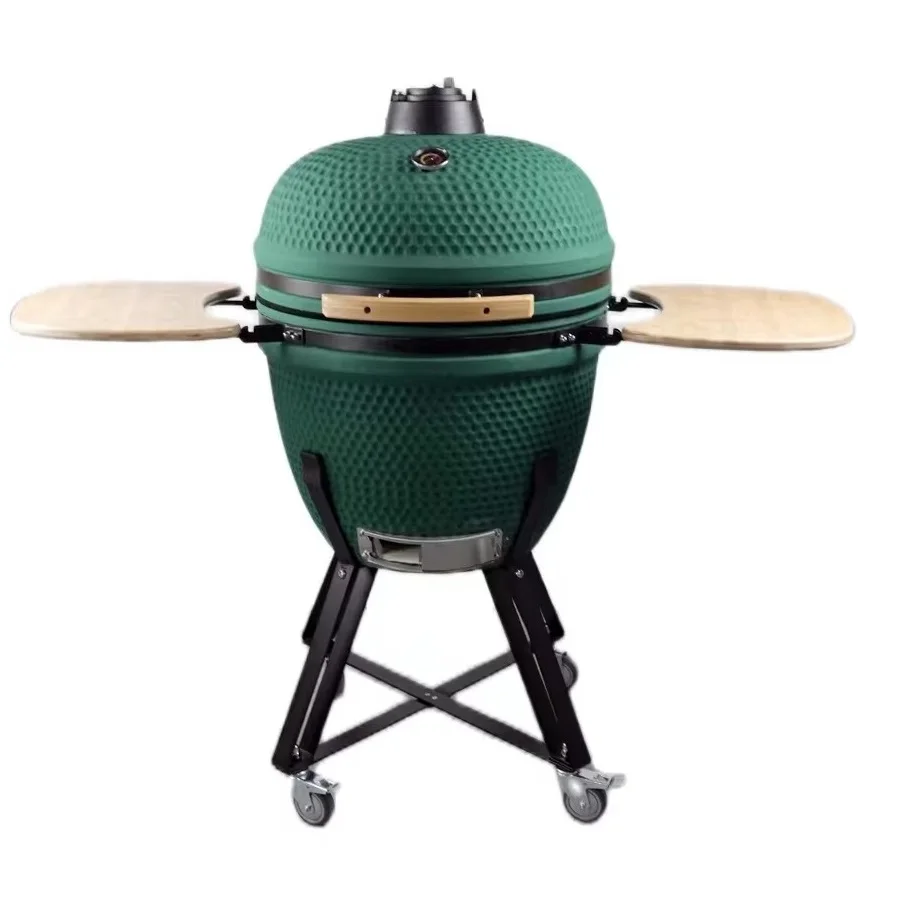 

Auplex KAMADO Premium 23-дюймовый зеленый угольный гриль, горячая распродажа, производитель барбекю на открытом воздухе