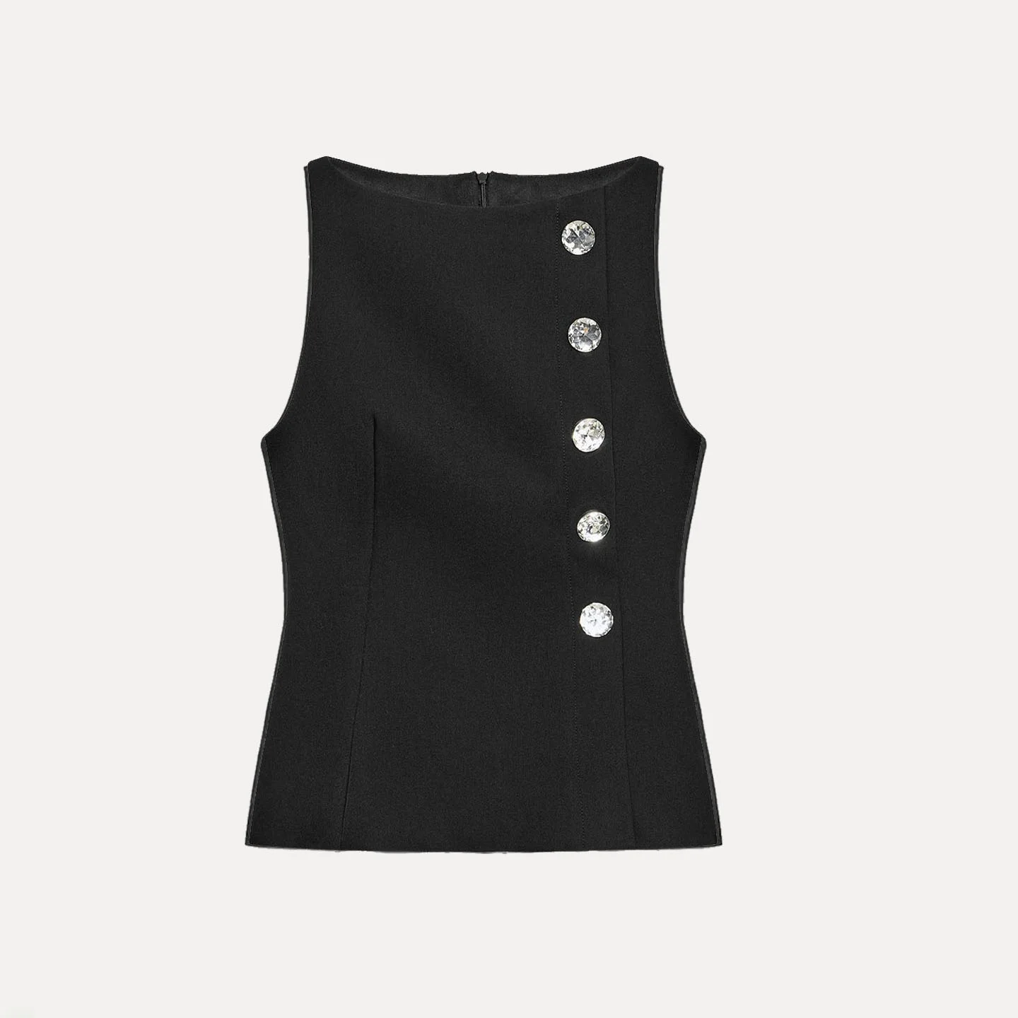 قميص نسائي أنيق بأزرار علوية للتنقل، لون دائري Ne، زر واحد للإغلاق، طول عادي Jaet