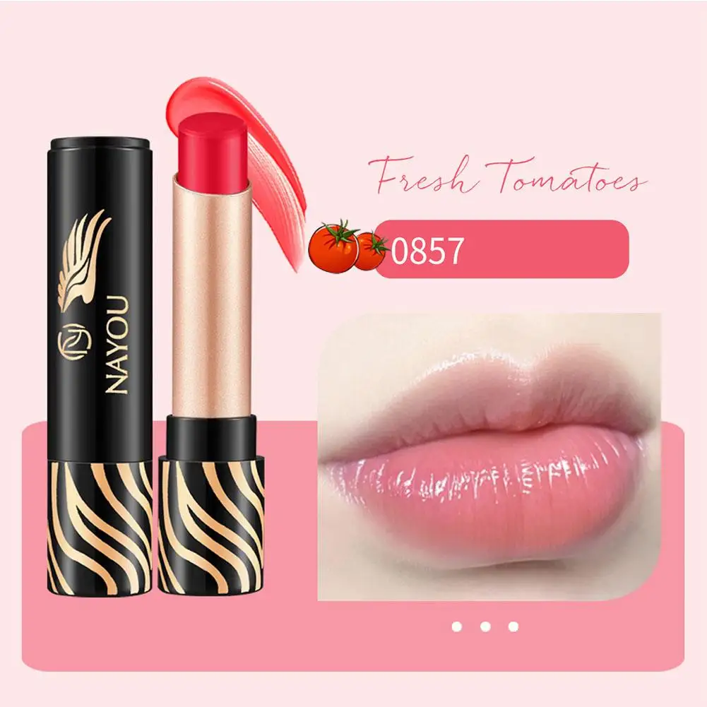 Tinte de labios rojo, taza antiadherente, bálsamo labial, cosméticos no irritantes, lápiz labial, maquillaje, brillo de labios cambiante, tomates, Color fresco M Q8U6