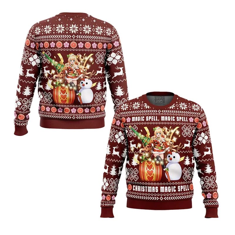 O suéter feio de Natal da Charlotte é simples, moderno, colorido, macio e justo, adequado para noites de filmes de Natal