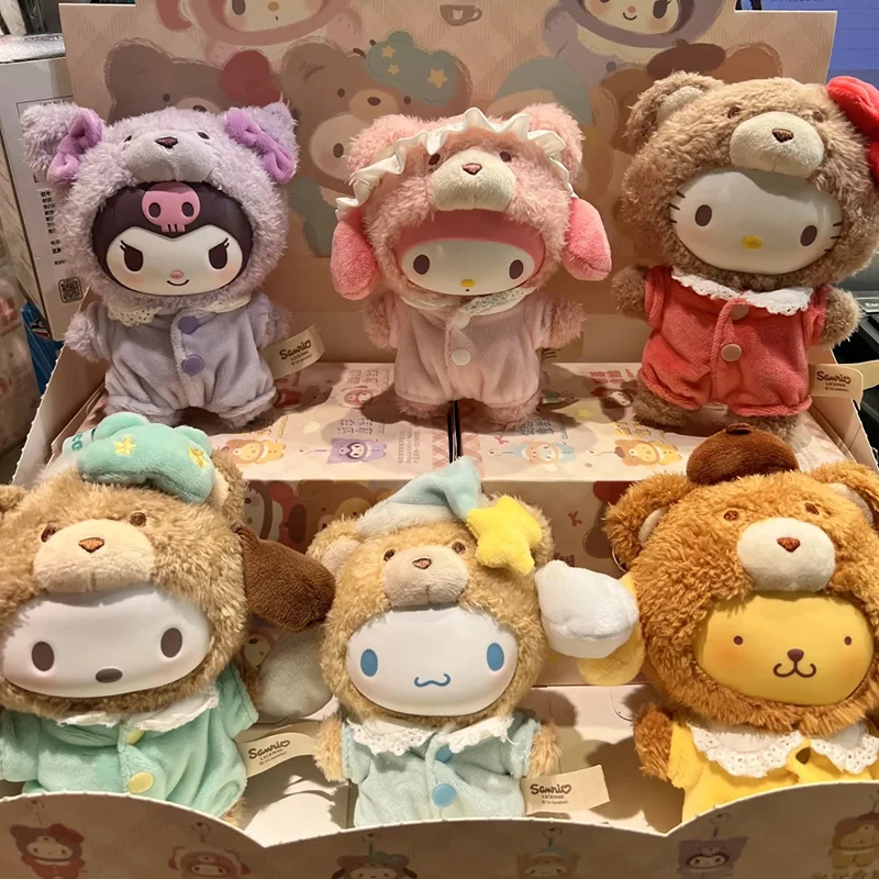 

Sanrio латте, детская серия, плюшевая кукла, искусственная игрушка, pompurin Kuromi Cinnamoroll, аниме фигурка, кулон, таинственная коробка, подарки-сюрпризы