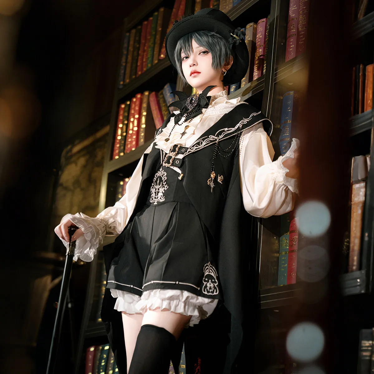 2026 Court Vintage Long Sleeve Shirt Overalls Vest Jacket Outfit Original Prince Lolita Collection Y2k Cos Costumes Spring New