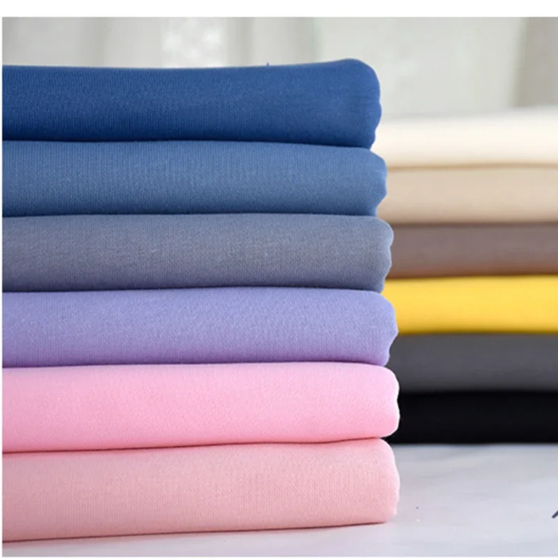 Cotton Knitted French Terry Fabric For Sewing Hoodies Sweater Clothing Accessories Soft Spring Summer Textiles Tissus 50X190cm