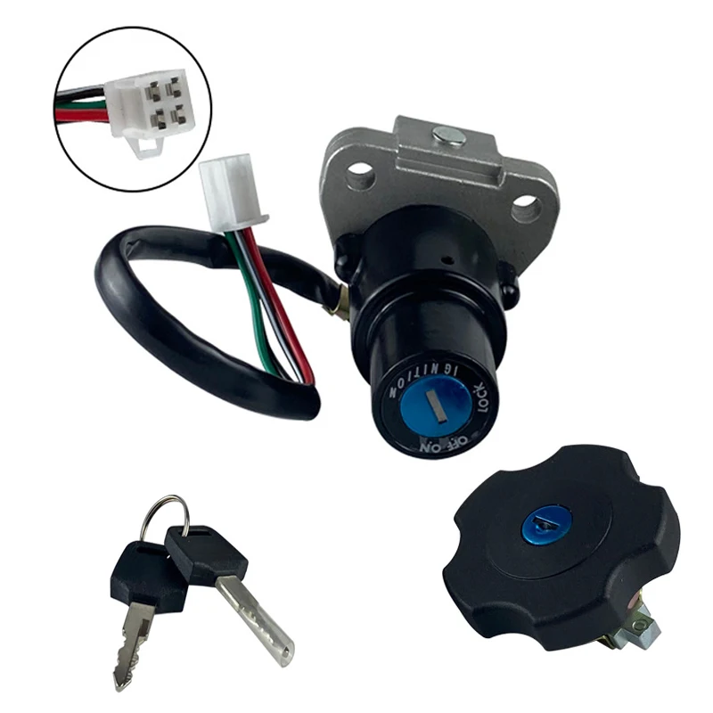 

Motorcycle Ignition Switch Fuel Gas Cap Keys Set Accessories For Yamaha XT225 XT600 TW200