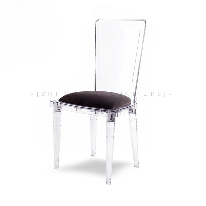 

Хрустальный стул ПК Прозрачный стул Пластиковый стул из полипропилена Акриловый обеденный отель Свадебный бамбуковый завод
