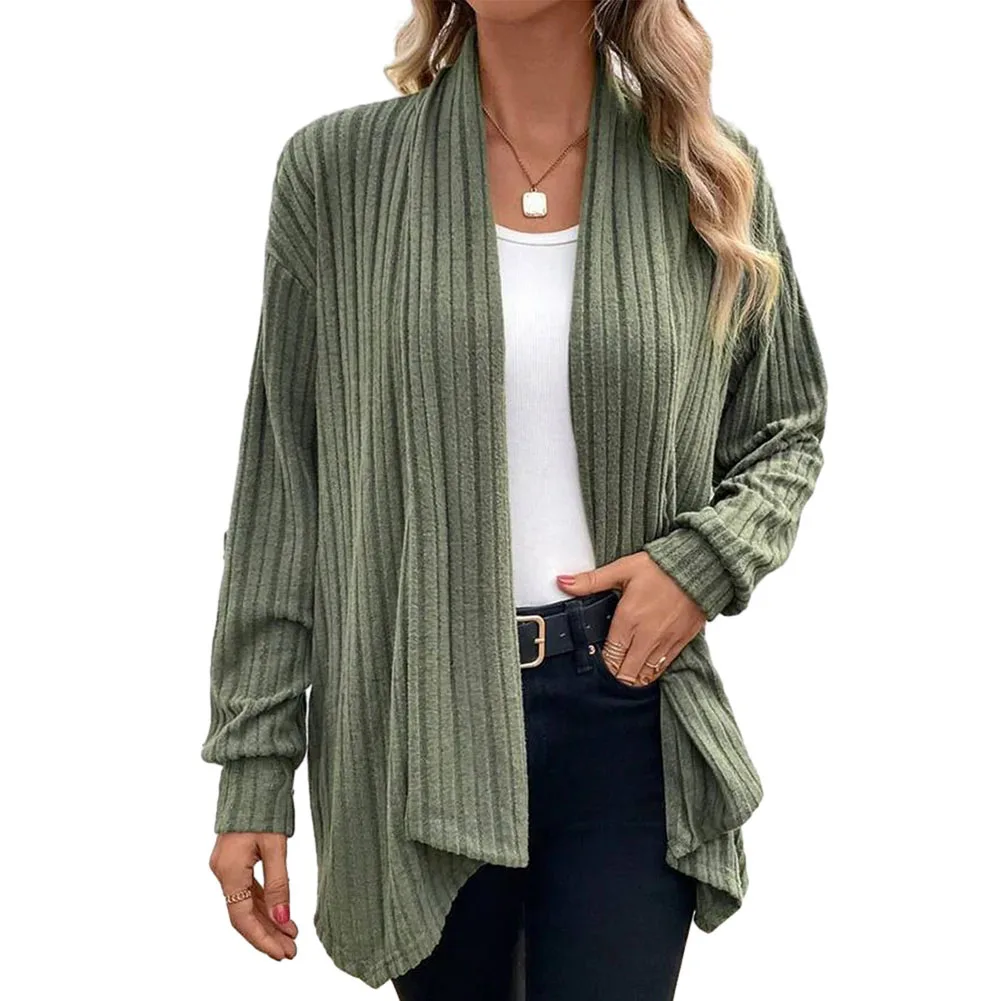 

Cardigan Women's Cardigan Sexy Slight Strech Solid Color Solid Loose Cardigan Long Sleeve Daily Comfy Fashion Hot