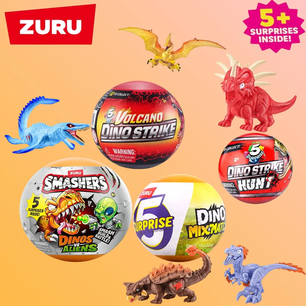 

ZURU 5 Surprise Dino Series 3 Strike Hunt Smashers Vs Aliens Mix Match Smashers All Styles in The Zuru Dinosaur Blind Box Toys